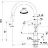 Bateria Franke Active Neo - rysunek techniczny