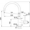 Bateria Franke Lina XL - rysunek techniczny