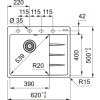 Zlew Franke Centro CNG 611-62 TL prawa strona Onyx