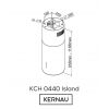 Okap Kernau KCH 0440 Gold Island - rysunek techniczny