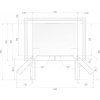 Lodówka Gorenje NRM8182MX Side by Side - schemat zabudowy