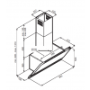 Okap Globalo ZENESOR 60.1 - rysunek techniczny