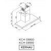 Okap przyścienny Kernau KCH 0860 - rysunek techniczny