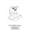 Okap Kernau KCH 0890 B Gold Island - rysunek techniczny