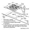 Płyta gazowa Siemens EN 6B6HB90 - schemat zabudowy