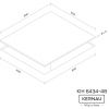 Płyta indukcyjna Kernau KIH 6434-4B - rysunek techniczny