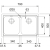 Zlewozmywak Franke Logica LLL 620-79 Stal len