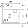 Zlewozmywak Franke Basis BFG 611-62 biały odwracalny