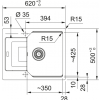 Zlewozmywak Franke Urban UBG 611-62 odwracalny onyx