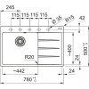 Zlewozmywak Franke Centro CNG 611-78 TL prawa strona czarny mat