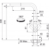 Bateria Franke Mythos pull-out Stal szlachetna