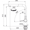 Bateria kuchenna Franke  Active L pull-out spray biały polarny/chrom,115.0653.387,7612986056440