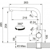 Bateria kuchenna Franke Lina L pull-out czarny mat