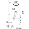 Bateria Franke Mythos pull-out Stal szlachetna