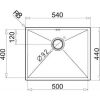 Zlew Pyramis TETRAGON 500 50x40 - wymiary