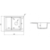 Zlew KERNAU KGS M 4565 1B1D - rysunek techniczny