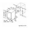 Zmywarka Bosch SRV2IKX10E - schemat zabudowy