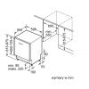 Zmywarka Siemens SN 63HX46VE - schemat zabudowy