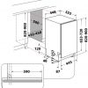 Zmywarka Whirlpool WSIE 2B19C - schemat zabudowy